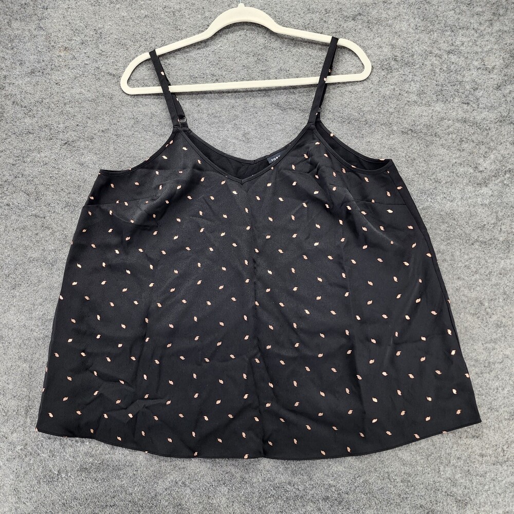 Torrid Blouse Womens 0 Black Gold Leaf Cami Sleeveless